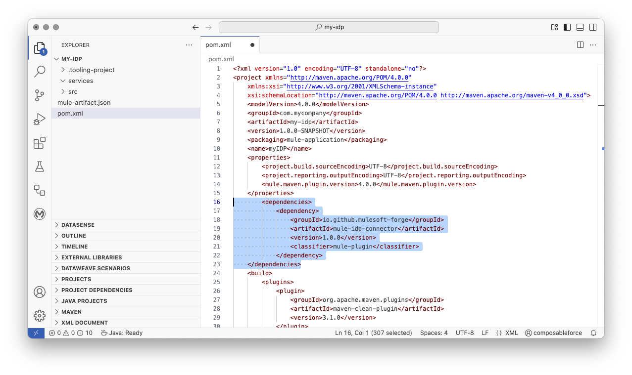 Code Builder POM Example